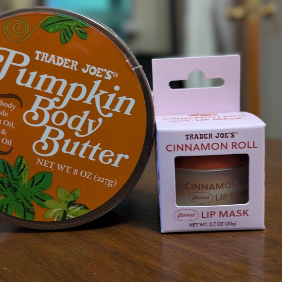 Trader Joe'S Other - Trader Joe's Cinnamon Roll Lip Mask - Brown and Pumpkin Body Butter